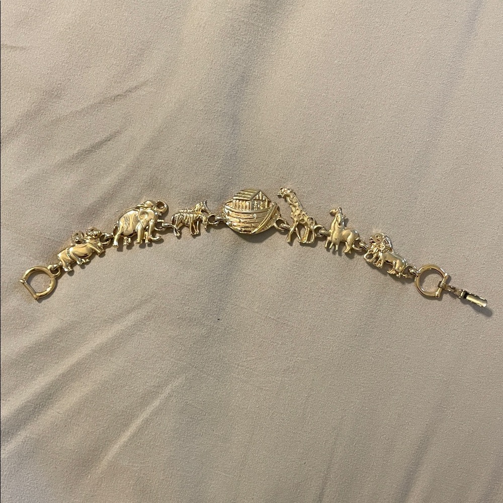 Gold Animal Charm Bracelet